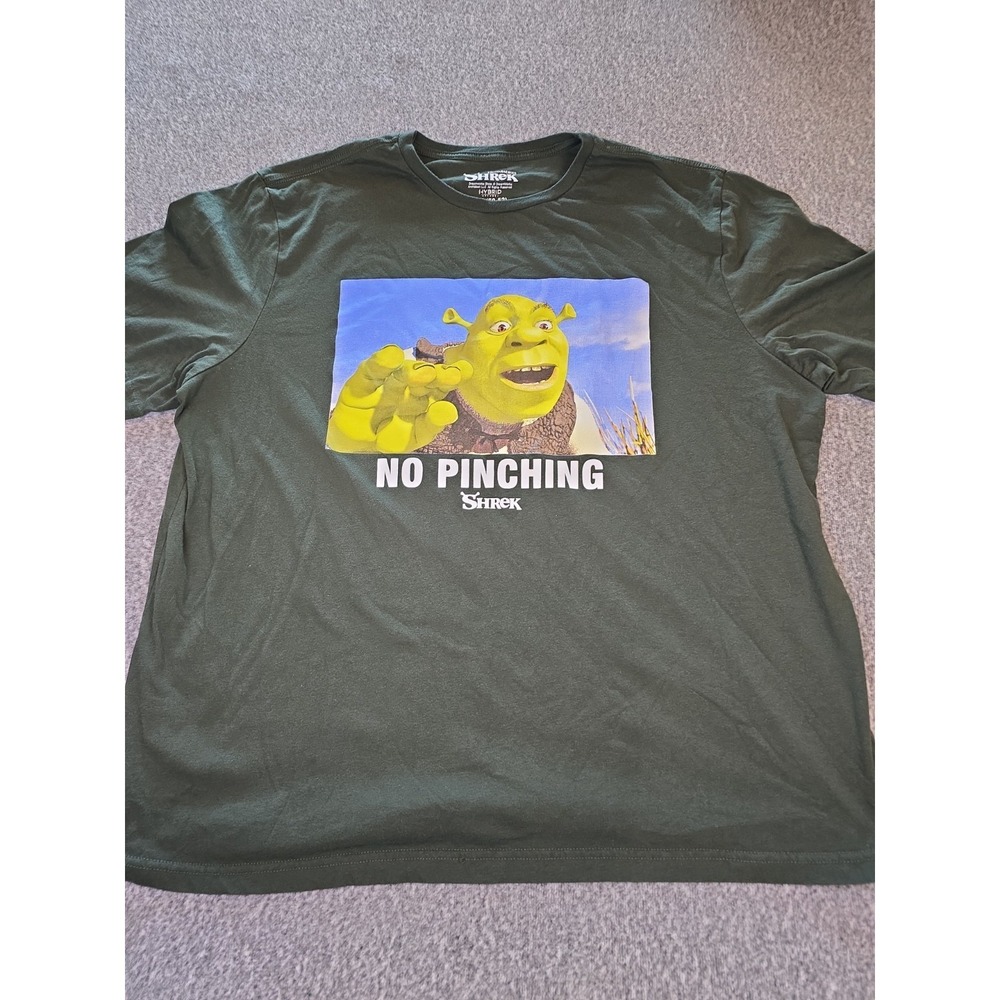 Shrek Shirt Mens 2XL Green No Pinch Dream Works Hybrid Apparel Animation XXL